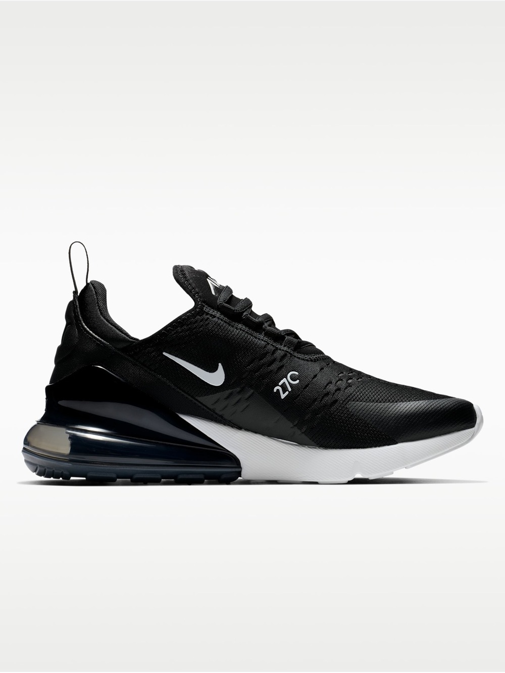Nike Black and White Air Max 270 Running Shoes - Picture 3 of 10